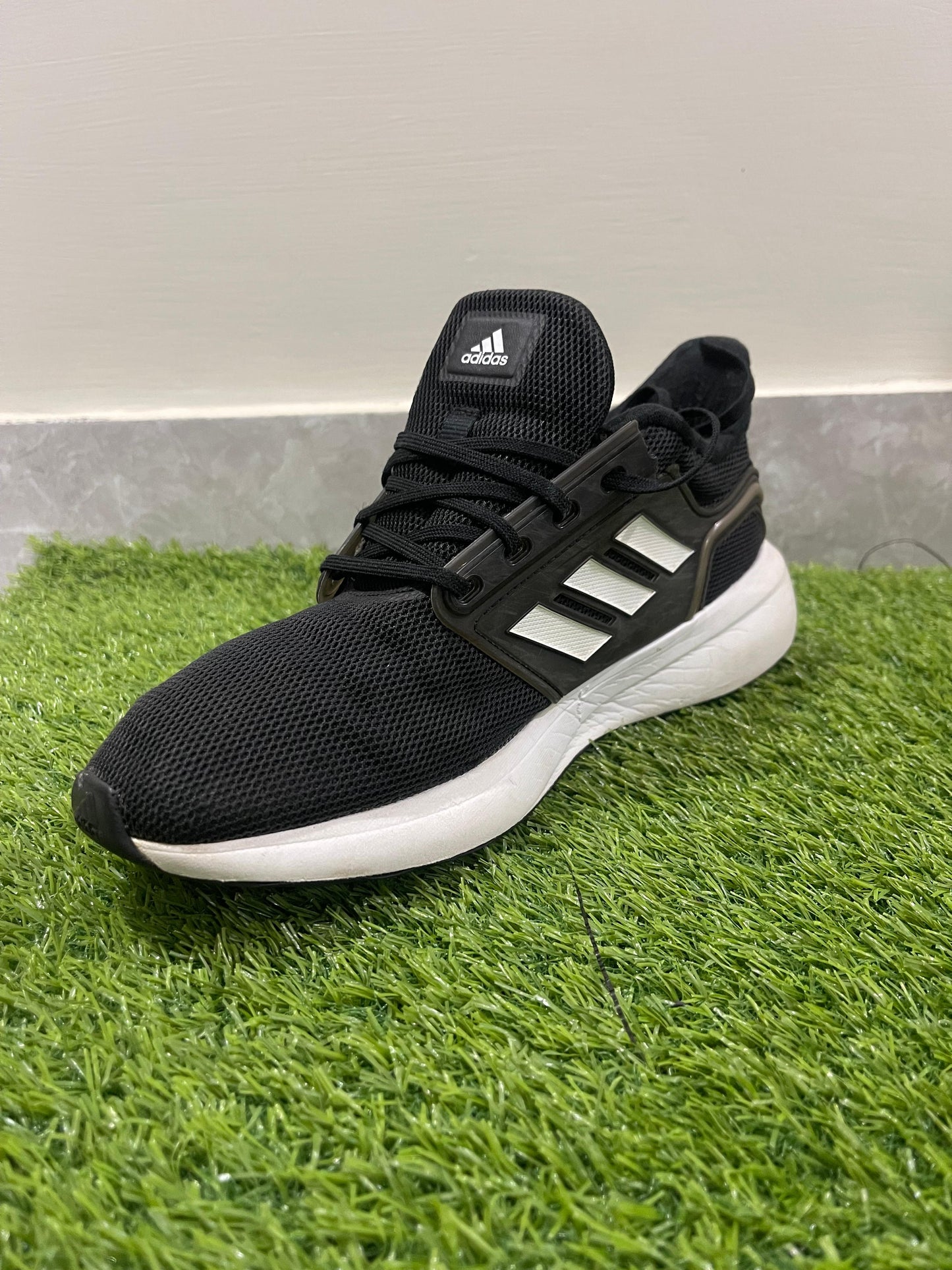 Adidas Men Cloudfoam Sneakers Black w/White