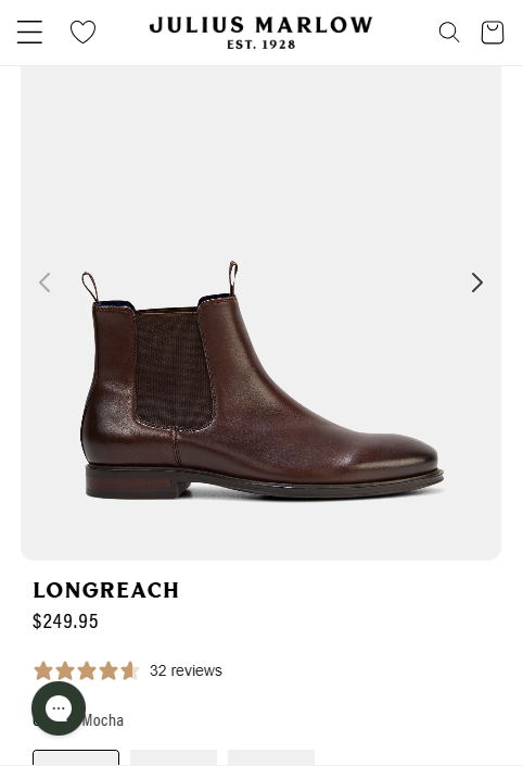 Joulius Marlow Longreach Size 10