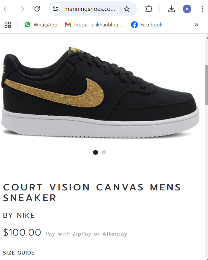 NIKE COURT VISION CANVAS MENS SNEAKER